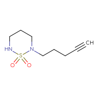Chemical structure of 2-(pent-4-yn-1-yl)-1λ⁶,2,6-thiadiazinane-1,1-dione - CSMB00015921840