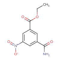 Chemical structure of ethyl 3-carbamoyl-5-nitrobenzoate - CSSB00000253510