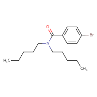 Chemical structure of 4-bromo-N,N-dipentylbenzamide - CSSB00052488213