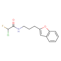 Chemical structure of N-[3-(1-benzofuran-2-yl)propyl]-2-chloro-2-fluoroacetamide - CSSB21332123120