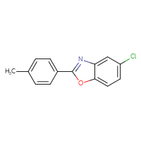 Chemical structure of 5-chloro-2-(4-methylphenyl)-1,3-benzoxazole - CSSB00121600769