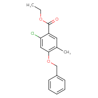 Chemical structure of ethyl 4-(benzyloxy)-2-chloro-5-methylbenzoate - CSSB14926407594