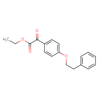 Chemical structure of ethyl 2-oxo-2-[4-(2-phenylethoxy)phenyl]acetate - CSSB21103685436
