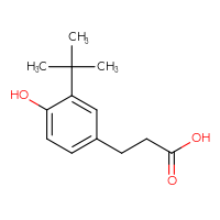 Chemical structure of 3-(3-tert-butyl-4-hydroxyphenyl)propanoic acid - CSSB00010114404