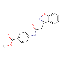 Chemical structure of methyl 4-[2-(1,2-benzoxazol-3-yl)acetamido]benzoate - CSSB00026853120