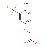 Chemical structure of 2-[4-methyl-3-(trifluoromethyl)phenoxy]acetic acid - CSSB00103094855