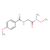 Chemical structure of N-methoxy-2-[(4-methoxyphenyl)formamido]-N-methylacetamide - CSSB02002229211