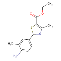 Chemical structure of ethyl 2-(4-amino-3-methylphenyl)-4-methyl-1,3-thiazole-5-carboxylate - CSSB06589825329