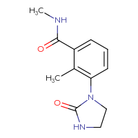 Chemical structure of N,2-dimethyl-3-(2-oxoimidazolidin-1-yl)benzamide - CSSB02283619004