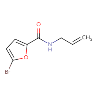 Chemical structure of 5-bromo-N-(prop-2-en-1-yl)furan-2-carboxamide - CSSB00000160320