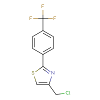 Chemical structure of 4-(chloromethyl)-2-[4-(trifluoromethyl)phenyl]-1,3-thiazole - CSSB00000286473