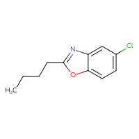 Chemical structure of 2-butyl-5-chloro-1,3-benzoxazole - CSSB00000029437