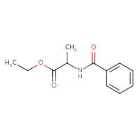 Chemical structure of ethyl 2-(phenylformamido)propanoate - CSSB00000171232