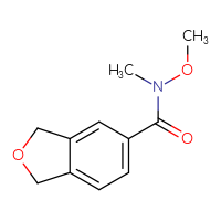 Chemical structure of N-methoxy-N-methyl-1,3-dihydro-2-benzofuran-5-carboxamide - CSSB00011610063