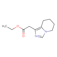 Chemical structure of ethyl 2-{5H,6H,7H,8H-imidazo[1,5-a]pyridin-1-yl}acetate - CSSB00030419129