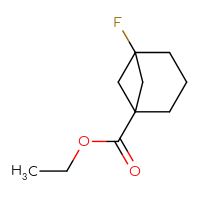 Chemical structure of ethyl 5-fluorobicyclo[3.1.1]heptane-1-carboxylate - CSSB14842654037