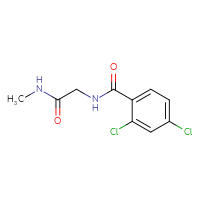 Chemical structure of 2-[(2,4-dichlorophenyl)formamido]-N-methylacetamide - CSSB00043826329