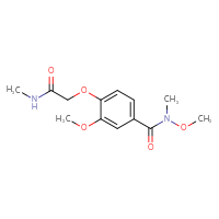 Chemical structure of N,3-dimethoxy-N-methyl-4-[(methylcarbamoyl)methoxy]benzamide - CSSB02031013585