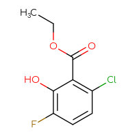 Chemical structure of ethyl 6-chloro-3-fluoro-2-hydroxybenzoate - CSSB00021623684