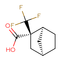 Chemical structure of (1S,2R,4R)-2-(trifluoromethyl)bicyclo[2.2.1]heptane-2-carboxylic acid - CSSB20621701078