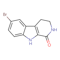 Chemical structure of 6-bromo-1H,2H,3H,4H,9H-pyrido[3,4-b]indol-1-one - CSSB00009995172