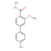 Chemical structure of 4'-amino-3-methoxy-N-methyl-[1,1'-biphenyl]-4-carboxamide - CSSB06590833261