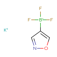Chemical structure of potassium trifluoro(1,2-oxazol-4-yl)boranuide - CSSB00000097556