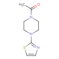 Chemical structure of 1-[4-(1,3-thiazol-2-yl)piperazin-1-yl]ethan-1-one - CSSB00000197314