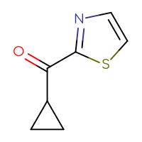 Chemical structure of 2-cyclopropanecarbonyl-1,3-thiazole - CSSB00000112591