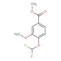 Chemical structure of methyl 4-(difluoromethoxy)-3-methoxybenzoate - CSSB00000000066