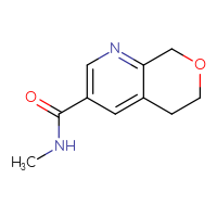 Chemical structure of N-methyl-5H,6H,8H-pyrano[3,4-b]pyridine-3-carboxamide - CSSB01150688613