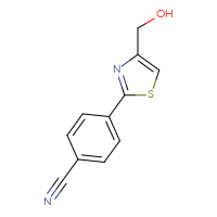 Chemical structure of 4-[4-(hydroxymethyl)-1,3-thiazol-2-yl]benzonitrile - CSSB00020963685