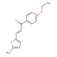 Chemical structure of (2E)-1-(4-ethoxyphenyl)-3-(5-methylthiophen-2-yl)prop-2-en-1-one - CSSB06629246711