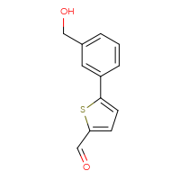 Chemical structure of 5-[3-(hydroxymethyl)phenyl]thiophene-2-carbaldehyde - CSSB00010259502