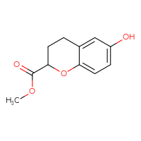 Chemical structure of methyl 6-hydroxy-3,4-dihydro-2H-1-benzopyran-2-carboxylate - CSSB00010272015