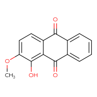 Chemical structure of 1-hydroxy-2-methoxy-9,10-dihydroanthracene-9,10-dione - CSSB00102524111