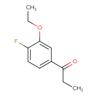 Chemical structure of 1-(3-ethoxy-4-fluorophenyl)propan-1-one - CSSB00010367987