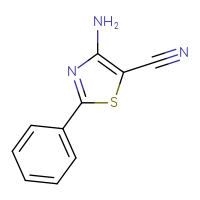 Chemical structure of 4-amino-2-phenyl-1,3-thiazole-5-carbonitrile - CSSB00010568065