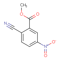 Chemical structure of methyl 2-cyano-5-nitrobenzoate - CSSB00010253340