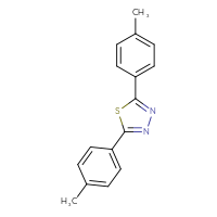 Chemical structure of bis(4-methylphenyl)-1,3,4-thiadiazole - CSSB00121596373