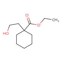 Chemical structure of ethyl 1-(2-hydroxyethyl)cyclohexane-1-carboxylate - CSSB00046077680