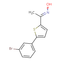 Chemical structure of N-{1-[5-(3-bromophenyl)thiophen-2-yl]ethylidene}hydroxylamine - CSSB00000740629