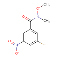 Chemical structure of 3-fluoro-N-methoxy-N-methyl-5-nitrobenzamide - CSSB00005797339