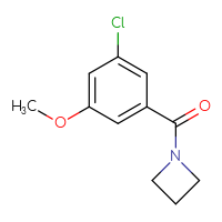 Chemical structure of 1-(3-chloro-5-methoxybenzoyl)azetidine - CSSB00092855559