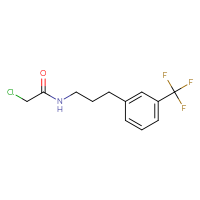 Chemical structure of 2-chloro-N-{3-[3-(trifluoromethyl)phenyl]propyl}acetamide - CSSB02006786152