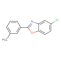 Chemical structure of 5-chloro-2-(3-methylphenyl)-1,3-benzoxazole - CSSB00121600205
