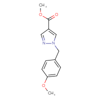 Chemical structure of methyl 1-[(4-methoxyphenyl)methyl]-1H-pyrazole-4-carboxylate - CSSB00103756075
