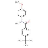 Chemical structure of 4-tert-butyl-N-(4-methoxyphenyl)-N-methylbenzamide - CSSB02078931775