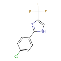 Chemical structure of 2-(4-chlorophenyl)-4-(trifluoromethyl)-1H-imidazole - CSSB00000069465
