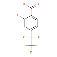 Chemical structure of 2-fluoro-4-(1,1,2,2,2-pentafluoroethyl)benzoic acid - CSSB06726395585